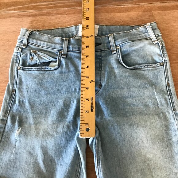 McGuire Jeans Women 26 Blue Mid Rise Distressed Ankle Zip Button Fly Medium Wash - Picture 8 of 13